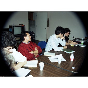 Roger Herzog, Pedro Posada, Richard Thal and Claudio Ragazzi at Inquilinos Boricuas en Acción staff meeting.