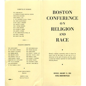 Boston conference on religion and race.
