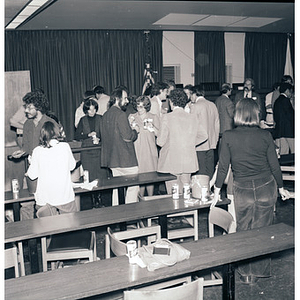 School of Law faculty and students at a Pizza Party