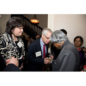 Dr. A. P. J. Abdul Kalam shaking hands with Provost Stephen Director