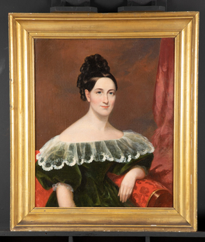 Portrait of Frances Ames, oil on canvas, framed