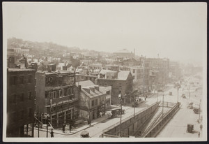 Looking south westerly along Cambridge Street, and over Beacon Hill, Boston from third story of the Harrison Gray Otis House, April, 1925