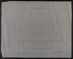 F.S.D. of Wood Columns, Terrace, Drawings of House for Mrs. Talbot C. Chase, Brookline, Mass., undated