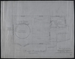 First Floor Plan, Plans of Garage for Francis H. Dewey, Esq., Worcester, Mass., undated