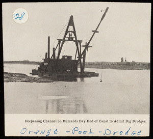 A dredge works on the Buzzards Bay end of the Cape Cod Canal