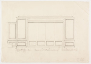Guest room over drawing room elevation, 1/2 inch scale, residence of F. K. Sturgis, "Faxon Lodge", Newport, R.I.