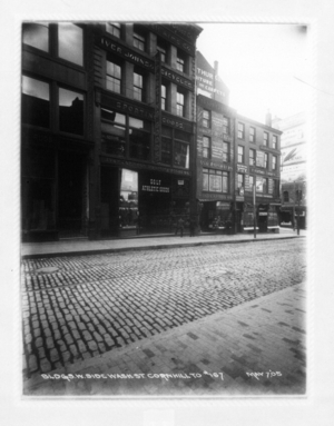 Buildings west side Washington Street, Cornhill to #167, sec.8, Boston, Mass.