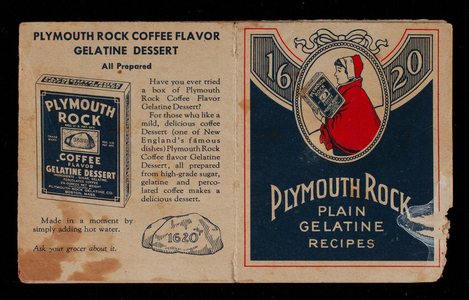 Plymouth Rock plain gelatine recipes, Plymouth Rock Gelatine Co., Boston, Mass.