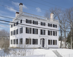 View of exterior in snow, Rundlet-May House, Portsmouth, N.H.