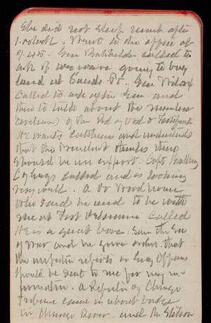 Thomas Lincoln Casey Notebook, February 1890-May 1891, 95, She did not sleep much after