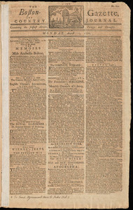 The Boston-Gazette, and Country Journal, 13 August 1770