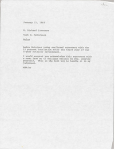 Memorandum from Mark H. McCormack to H. Richard Isaacson