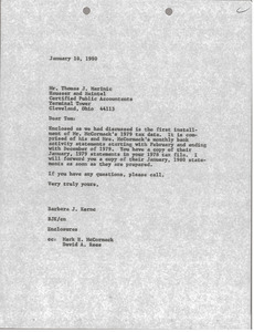 Letter from Barbara J. Kernc to Thomas J. Marinic