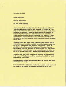 Memorandum from Mark H. McCormack to Laurie Hentschel