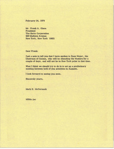 Letter from Mark H. McCormack to Frank A. Olson