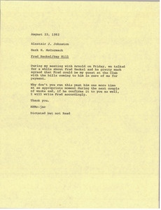 Memorandum from Mark H. McCormack to Alastair J. Johston