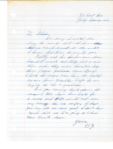 Letter from Ulysses Nunnally to Gloria Xifaras Clark