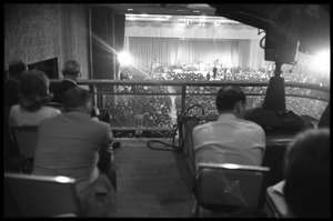 Audience and panel at the National Teach-in on the Vietnam War: view from the press box