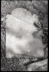 Gravestone for Mehetable Brainerd (1758), Second Cemetery