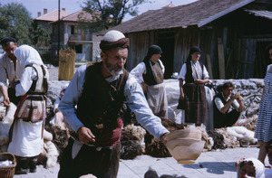 Vegetables and cooking utensils at Ohrid market