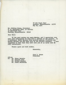 Letter from Alan A. Reich to William Green