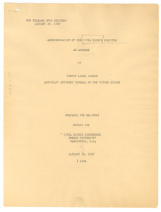 Administration of the Civil Rights Statutes