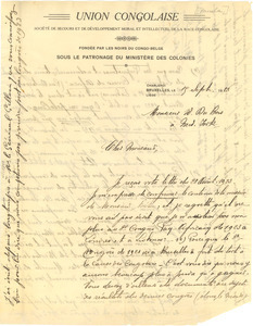 Letter from Paul Panda to W. E. B. Du Bois