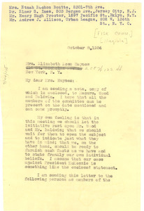 Letter from W. E. B. Du Bois to Special Committee of the New York Fisk Clubs