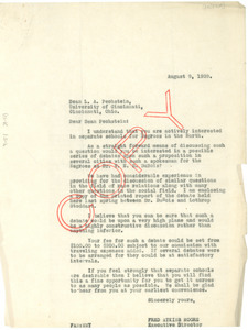 Letter from The Chicago Forum Council to Louis A. Pechstein