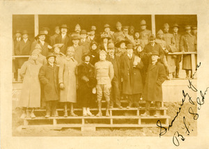 Group at opening of Buffalo's Auditorium, Camp Upton