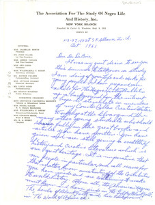 Letter from Gertrude P. McBrown to W. E. B. Du Bois
