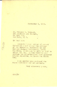 Letter from W. E. B. Du Bois to Freeman H. Hubbard