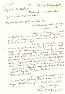 Letter from Charles F. Urbanowicz to W. E. B. Du Bois