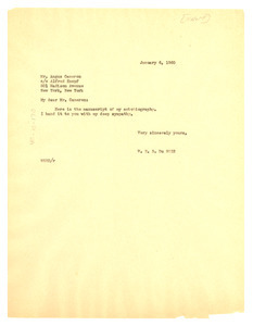 Letter from W. E. B. Du Bois to Alfred Knopf, Inc.