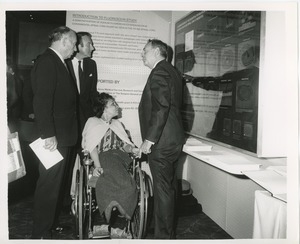 Senator Jacob Javits, Orin Lehman, Charlotte Cohen, and Mr. Weiss at the national conference on rehabilitation