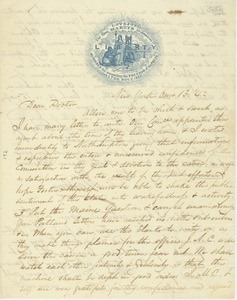 Letter from J. S. Gibbons to Erasmus Darwin Hudson