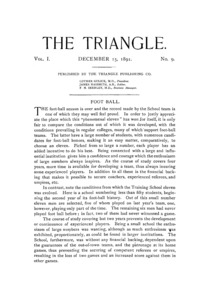 The Triangle, December, 1891