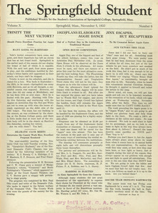 The Springfield Student (vol. 10, no. 6), November 5, 1920