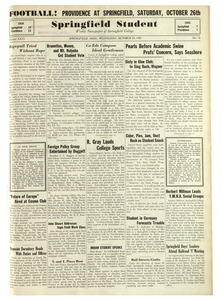 The Springfield Student (vol. 26, no. 12) October 23, 1935