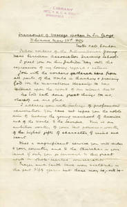 Transcription of Speech by Sir George Williams to the Springfield College Jubilee Class of 1894