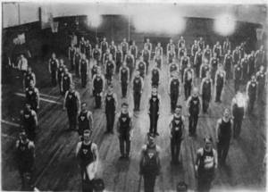 Calisthenic Drill in West Gymnasium, c. 1914