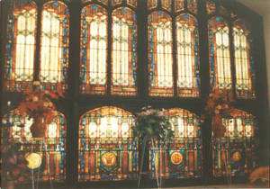 Stained Glass Windows in Marsh Memorial Building