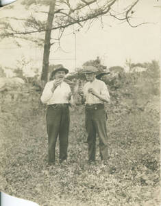 President Doggett and Robert Morse at the Building Site of Weiser Hall at Springfield College, 1921