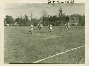 Students Playing Intramural Field Hockey Games at Springfield College in the 1950s