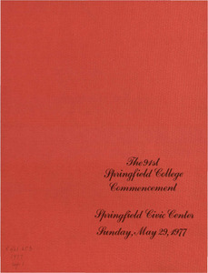 Springfield College Commencement Program (1977)
