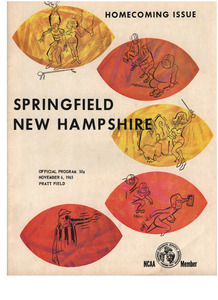 Official Program, Springfield College vs. University of New Hampshire November 6, 1965