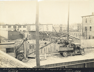 Trench for southerly abutment, Freeport Street bridge