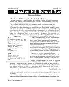 Mission Hill School newsletter, March 1, 2013