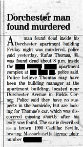 Dorchester Man Found Murdered