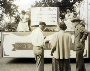 Public library float, Centennial Parade, June 17, 1950